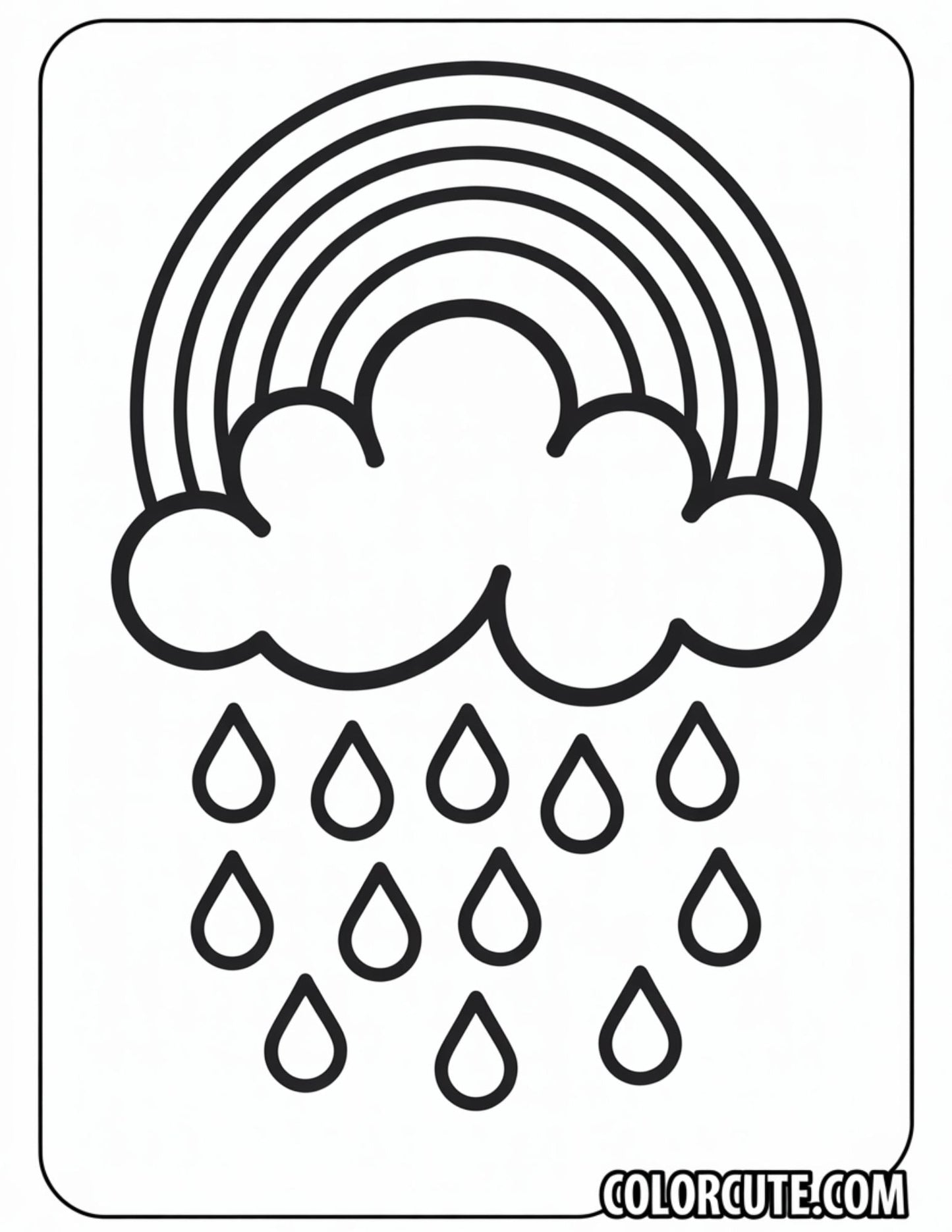 Spring Rain Coloring Pages Free PDF Printables