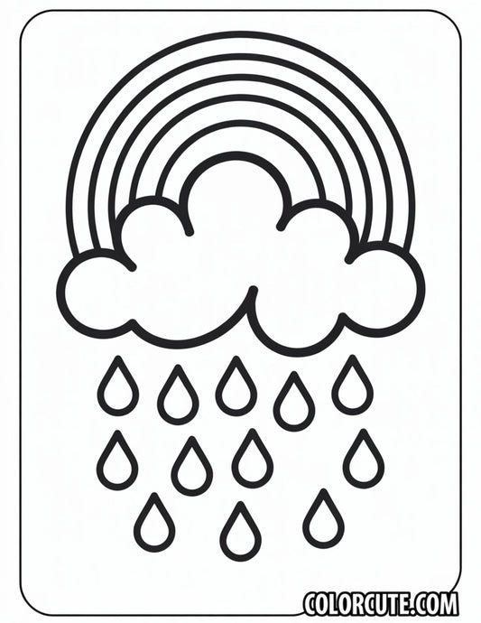 Spring Rain Coloring Pages Free PDF Printables