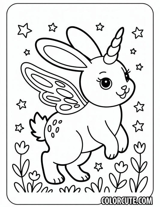 Unicorn Bunny Coloring Pages | Free PDF Printables