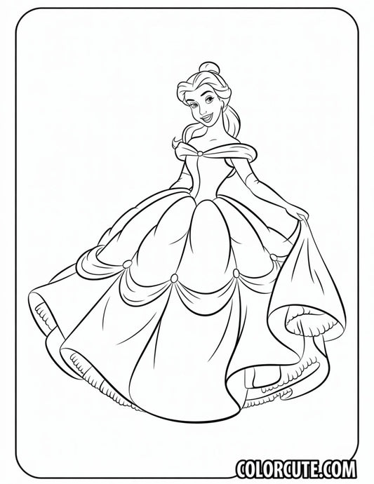 Adult Belle Coloring Pages | Free PDF Printables