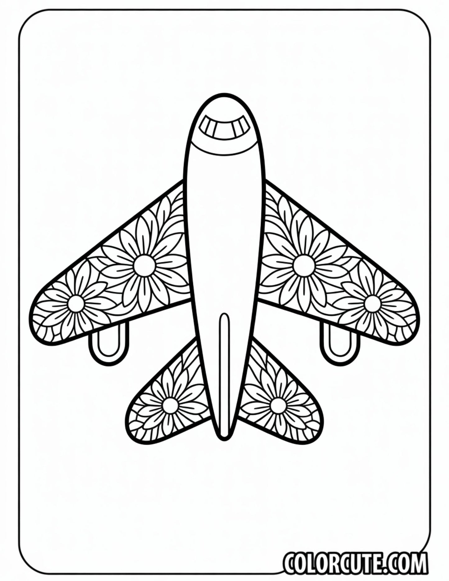 Airplane Mandala Coloring Pages | Free PDF Printables