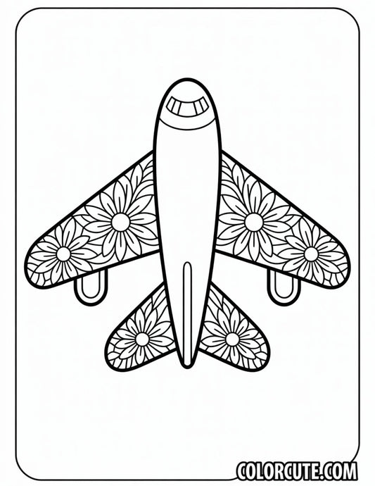 Airplane Mandala Coloring Pages | Free PDF Printables