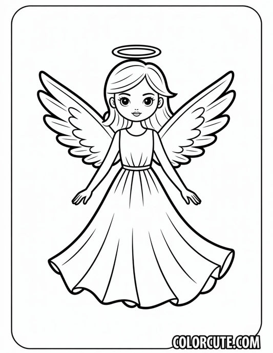 Angel Fashion Girl Coloring Pages | Free PDF Printables