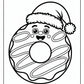 Christmas Donut Coloring Pages Free Printable