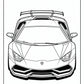 Countach Lamborghini Coloring Pages - Free PDF Printables