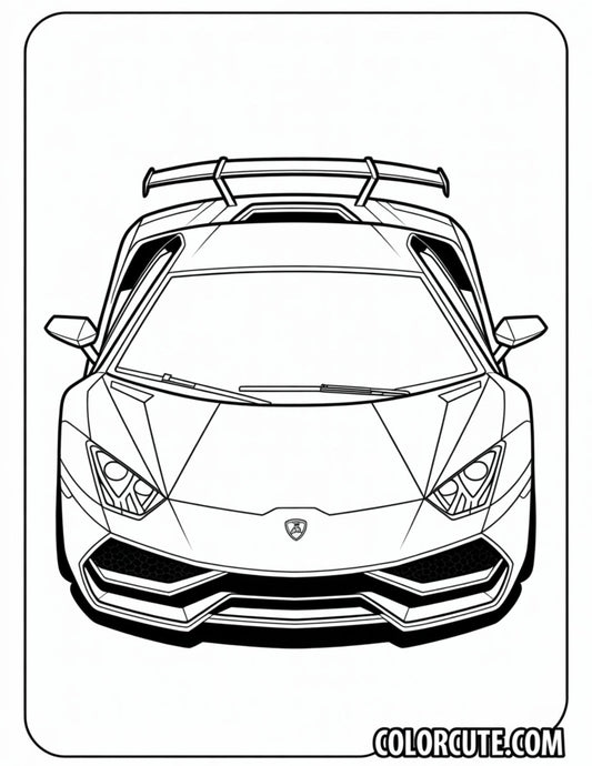 Countach Lamborghini Coloring Pages - Free PDF Printables