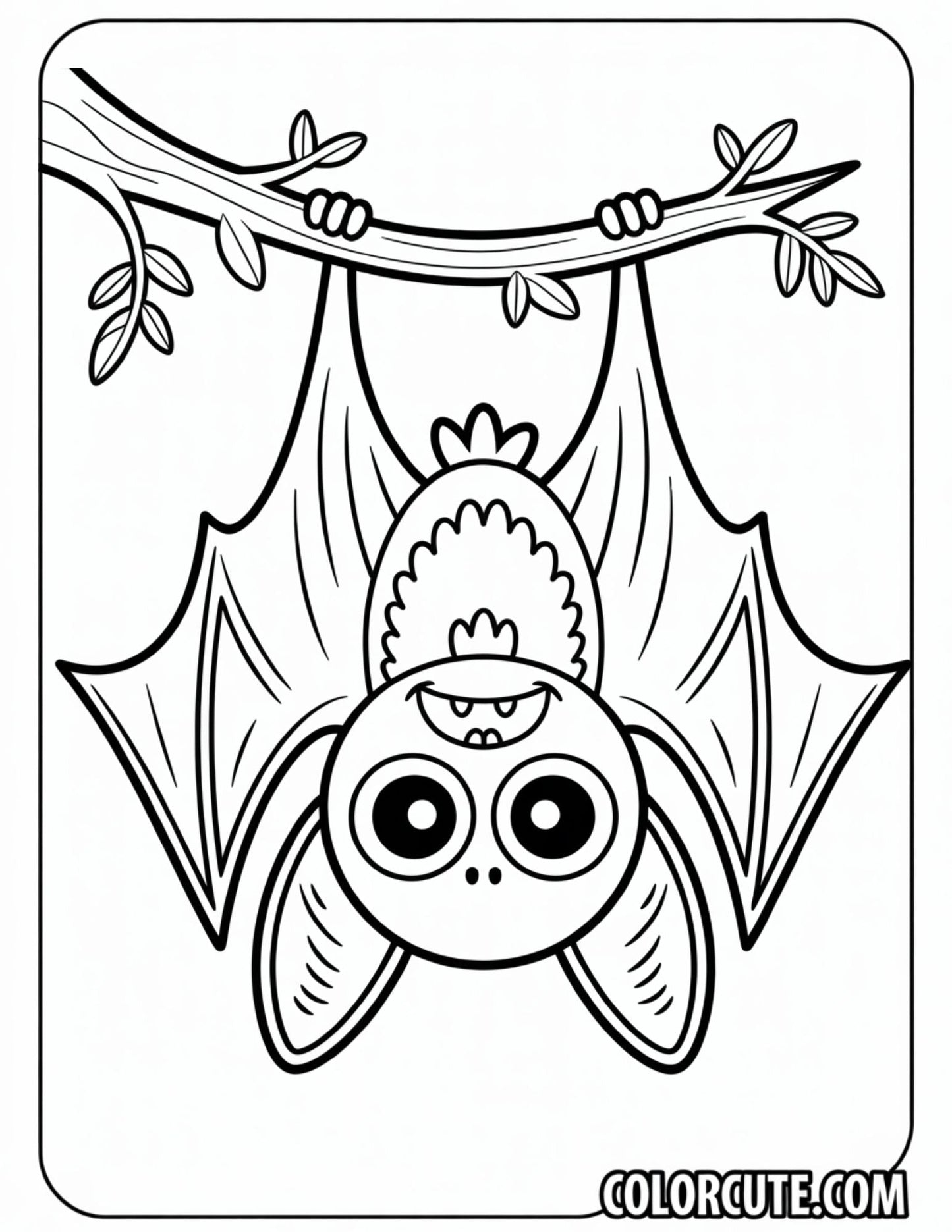 Spooky Bat Coloring Pages | Free PDF Printables