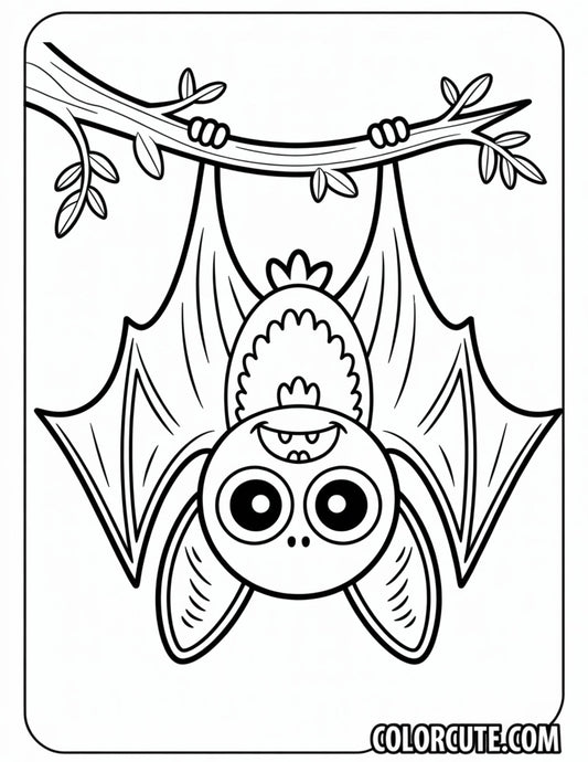Spooky Bat Coloring Pages | Free PDF Printables