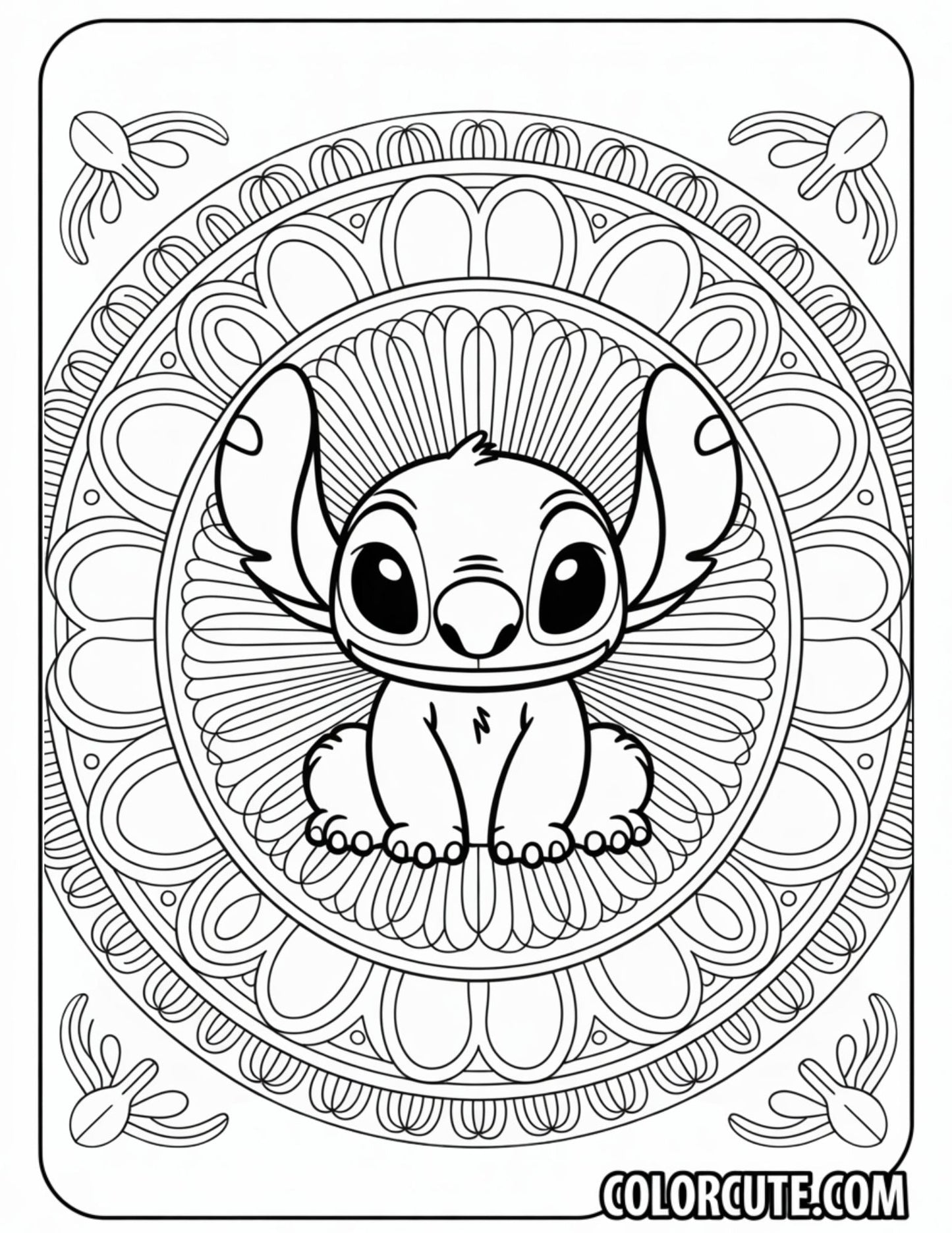 Mandala Stitch Coloring Page | Free PDF Printables