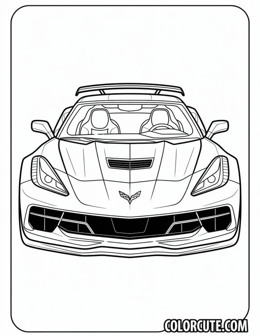 Muscle Car Coloring Page | Free PDF Printables