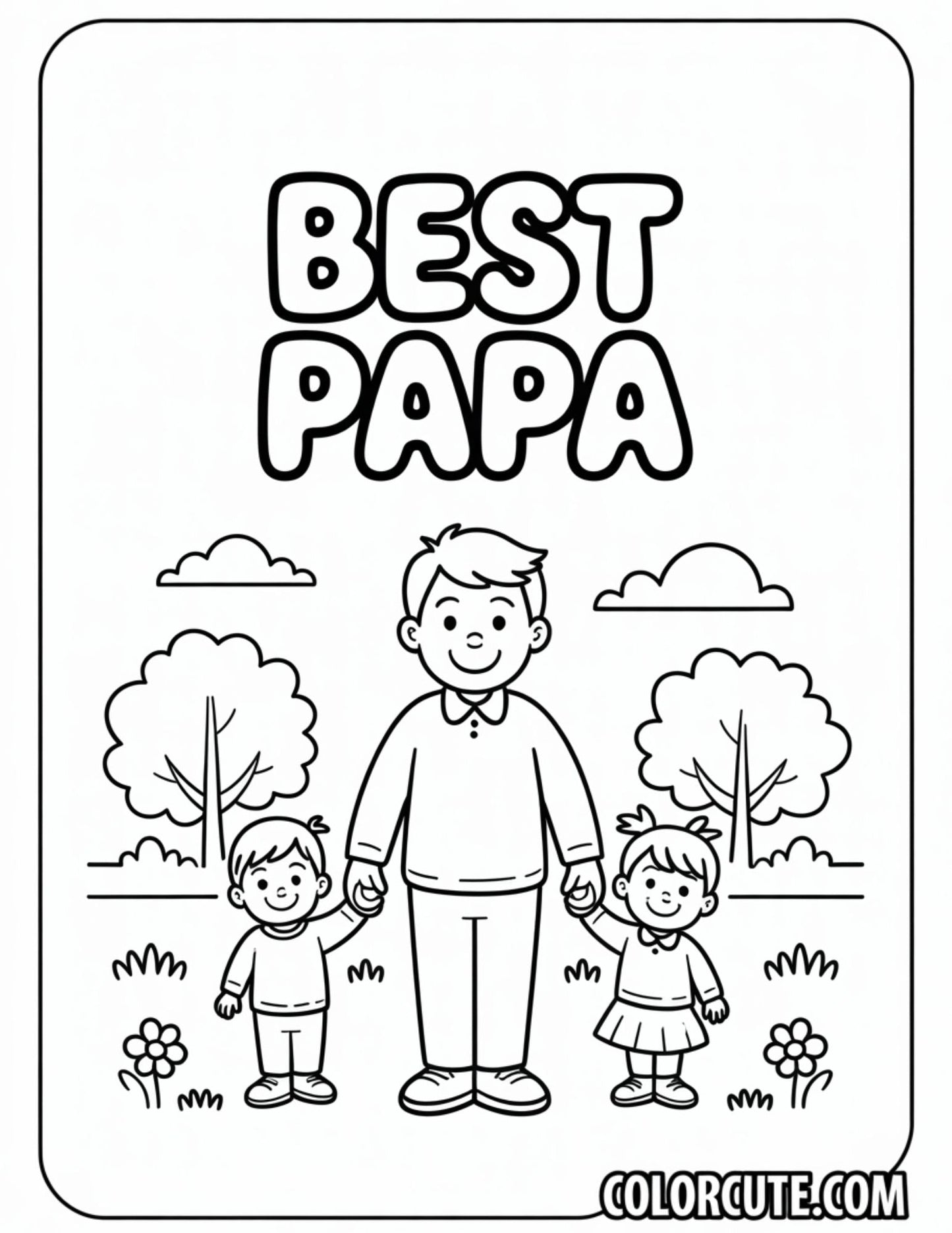 Papa Coloring Pages | Free PDF Printables
