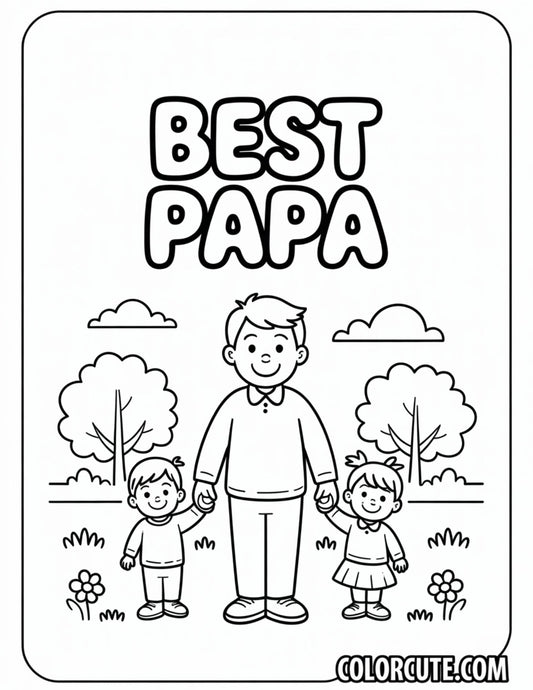 Papa Coloring Pages | Free PDF Printables
