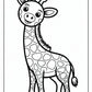 Standing Giraffe Coloring Pages | Free PDF Printables
