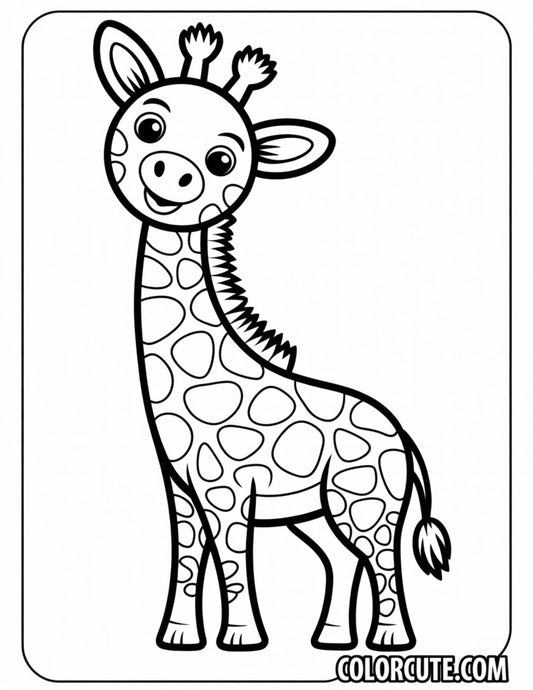 Standing Giraffe Coloring Pages | Free PDF Printables