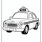Taxi Car Coloring Pages | Free PDF Printables