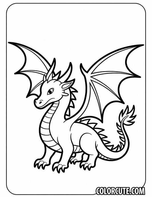 Wings Dragon Coloring Pages | Free PDF Printables