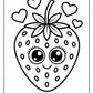 Wonderful Strawberry Kawaii Coloring Pages | Free PDF Printables