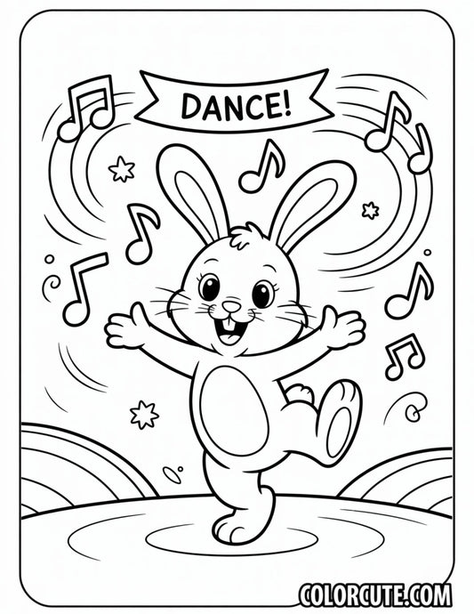 Adorable Bunny Coloring Page – Free PDF Printables