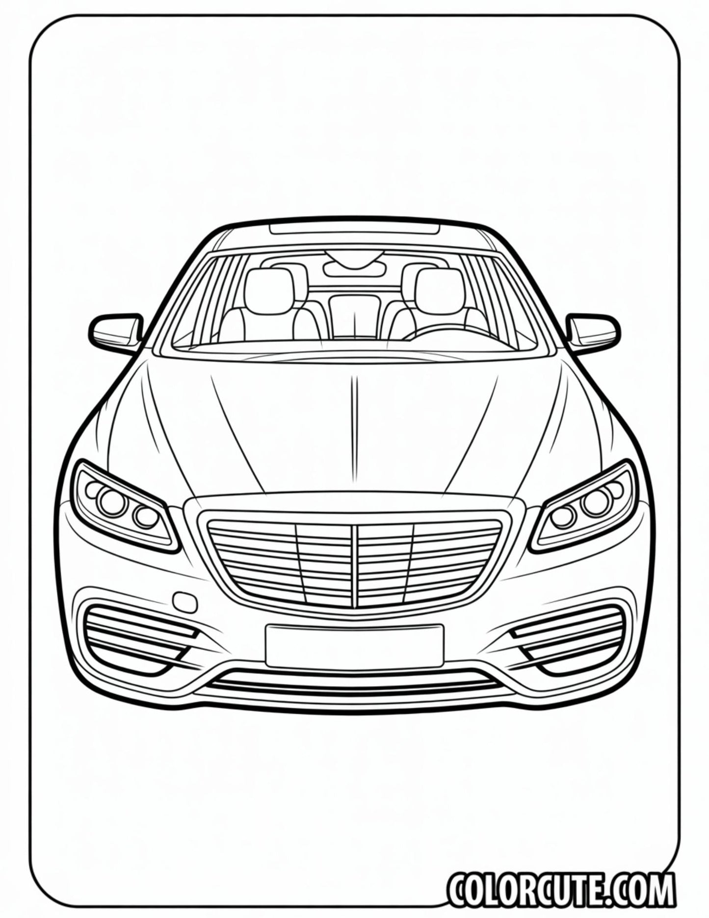 Adult Car Coloring Pages | Free PDF Printables