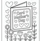 Card Mothers Day Coloring Pages Free PDF Printables
