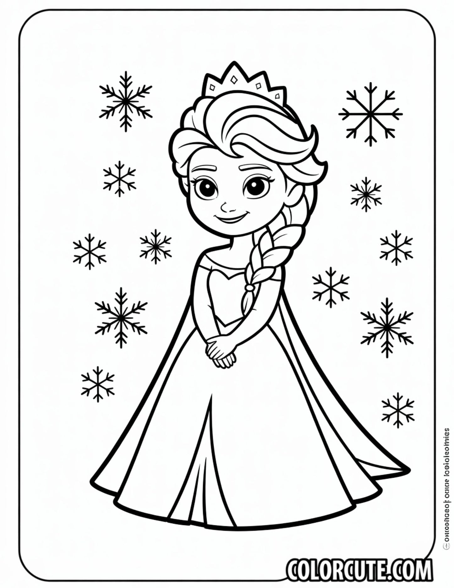 Cute Elsa Coloring Pages | Free PDF Printables