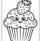Fun Strawberry Cupcake Coloring Pages | Free PDF Printables
