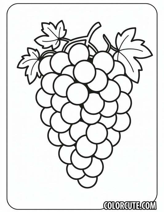 Grape Coloring Page | Free PDF Printables