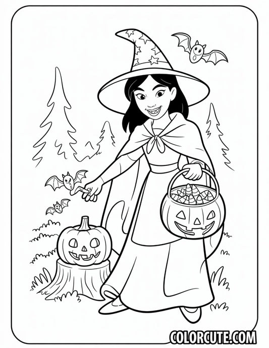 Halloween Mulan Coloring Pages | Free PDF Printables