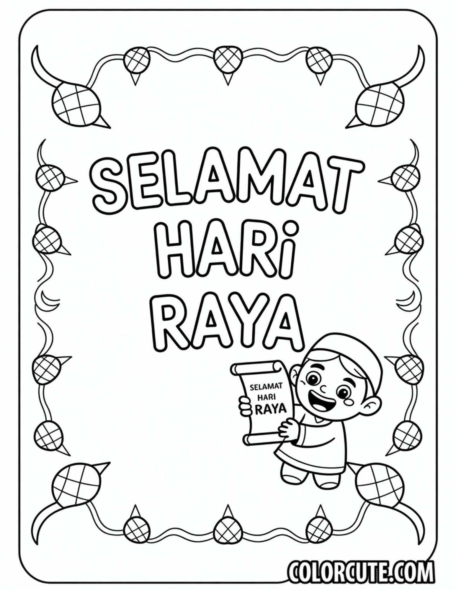Happy Raya Coloring Page | Free PDF Printables β Color Cute - Free ...