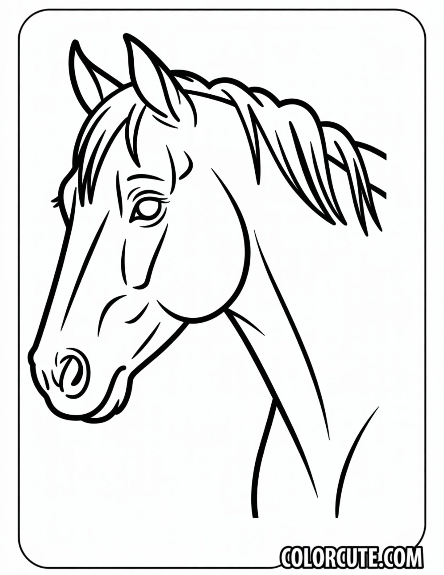Head Horse Coloring Pages | Free PDF Printables