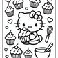 Hello Kitty Cupcake Coloring Page | Free PDF Printables