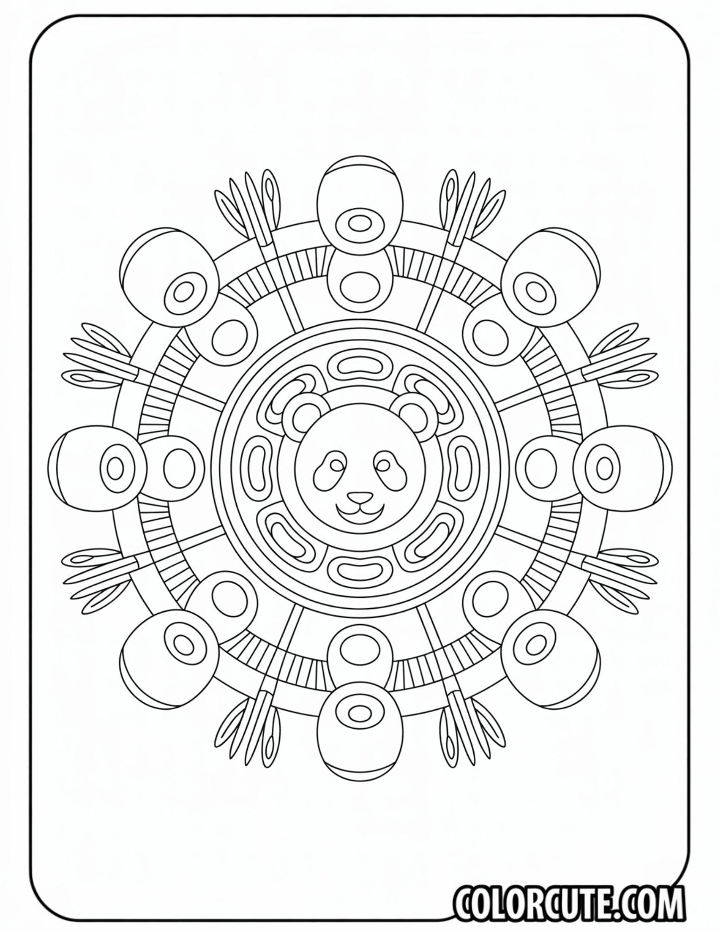 Panda Mandala Coloring Pages | Free PDF Printables