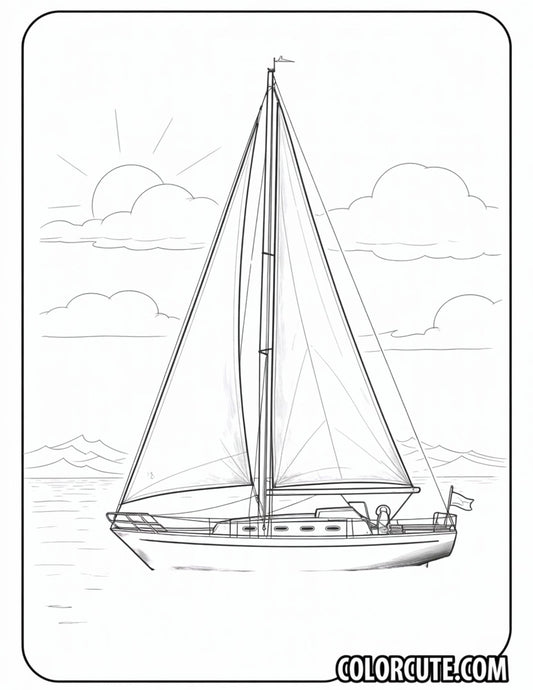 Sailboat Summer Coloring Pages | Free PDF Printables