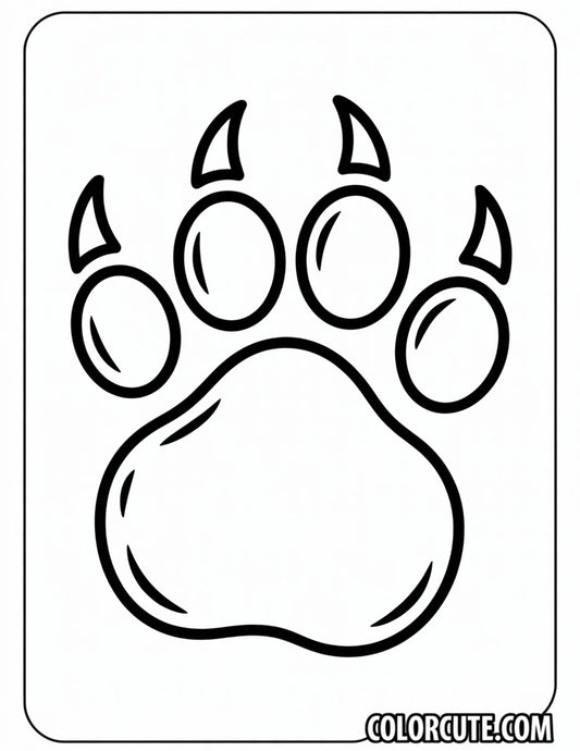 Tiger Paw Coloring Pages | Free PDF Printables
