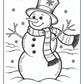 Winter Snowman Coloring Pages | Free PDF Printables