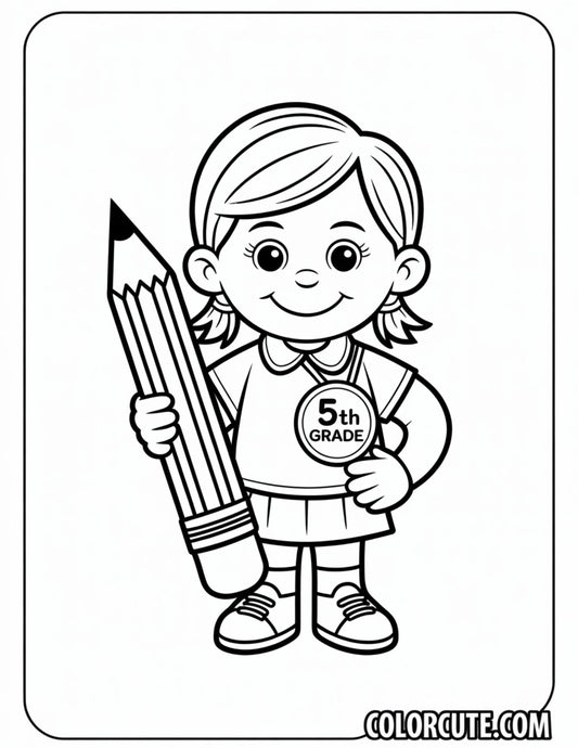 5th Grade Back to School Coloring Pages | Free PDF Printables