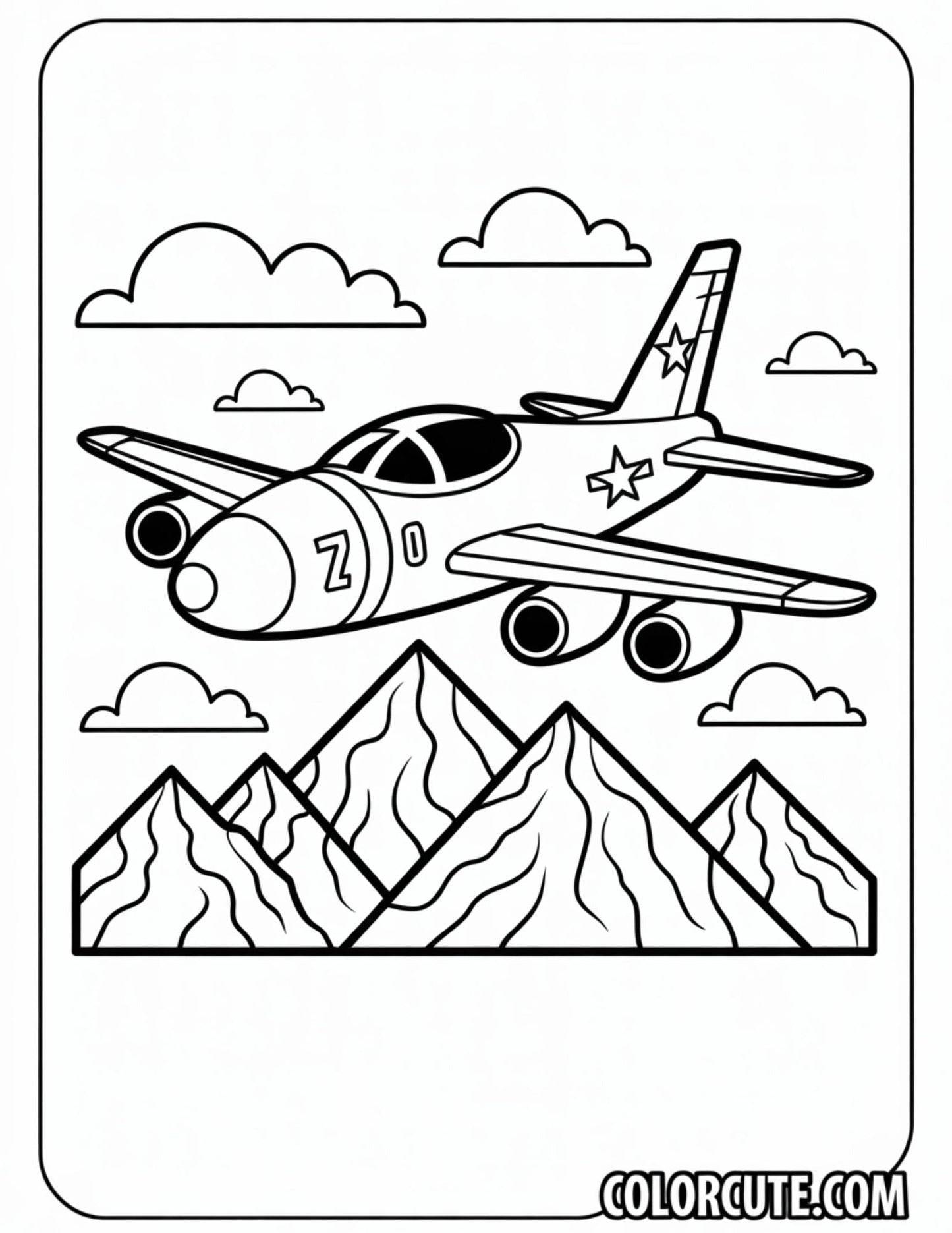 Army Airplane Coloring Pages | Free PDF Printables