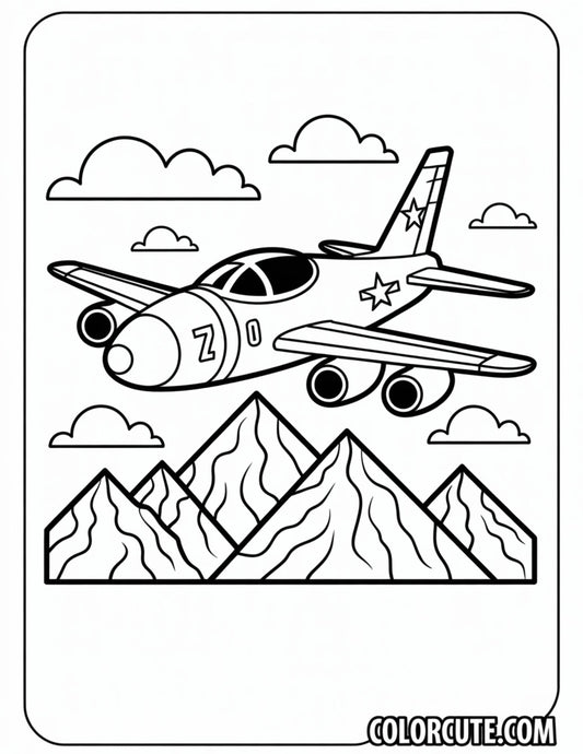 Army Airplane Coloring Pages | Free PDF Printables