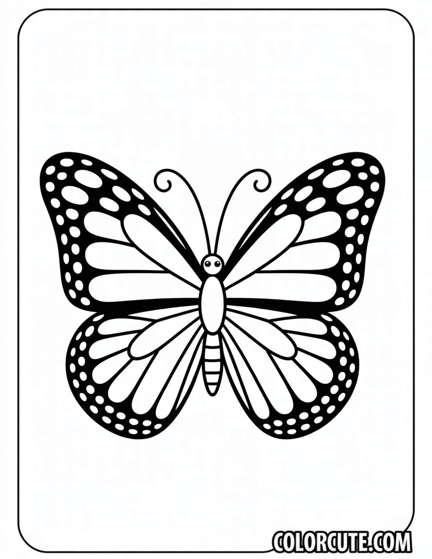 Butterfly Bold and Easy Coloring Pages | Free PDF Printables