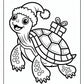 Christmas Turtle Coloring Pages | Free PDF Printables