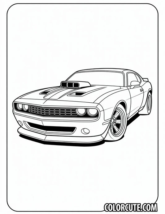 Corvette Car Coloring Page | Free PDF Printables