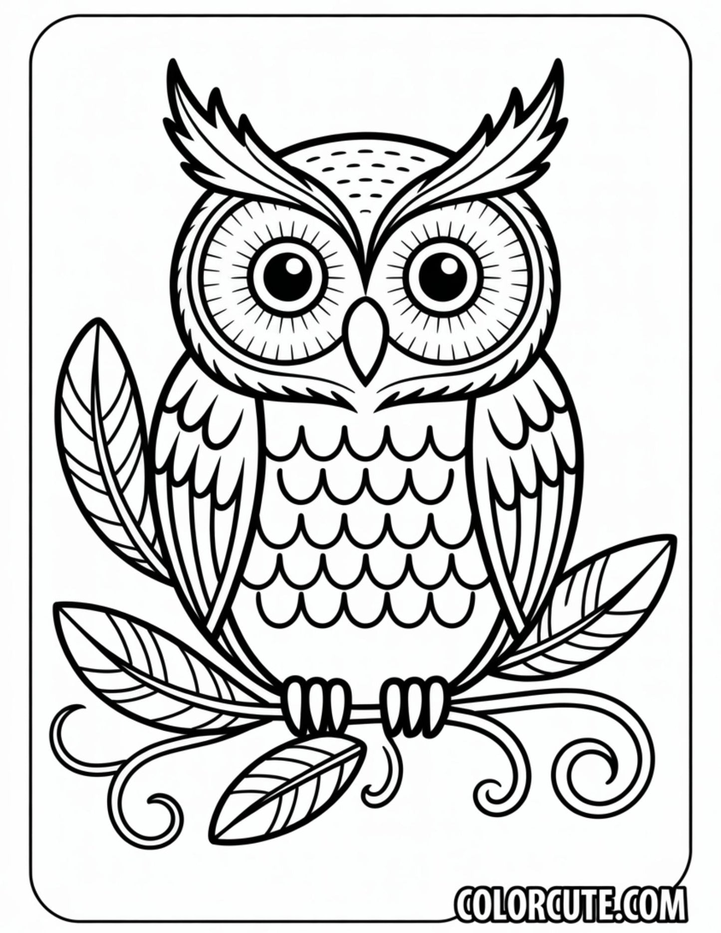 Detailed Owl Coloring Pages | Free PDF Printables