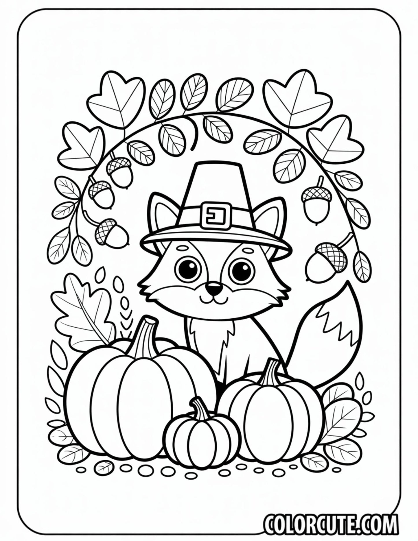 Fall Thanksgiving Coloring Pages | Free PDF Printables