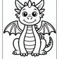 Friendly Dragon Coloring Pages | Free PDF Printables