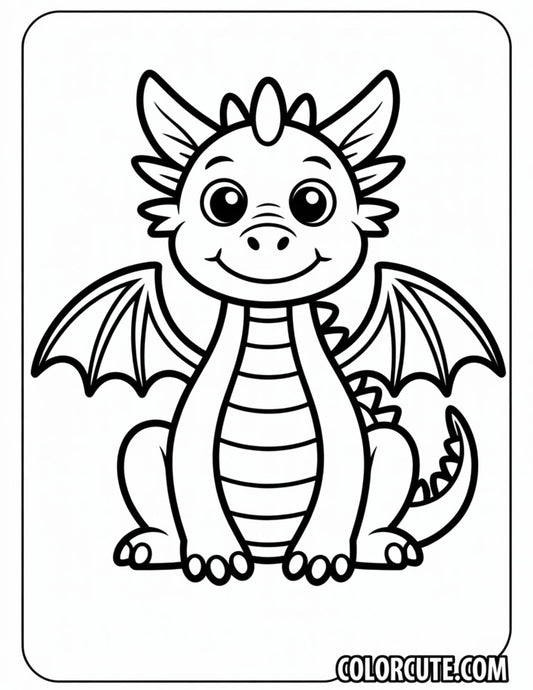 Friendly Dragon Coloring Pages | Free PDF Printables