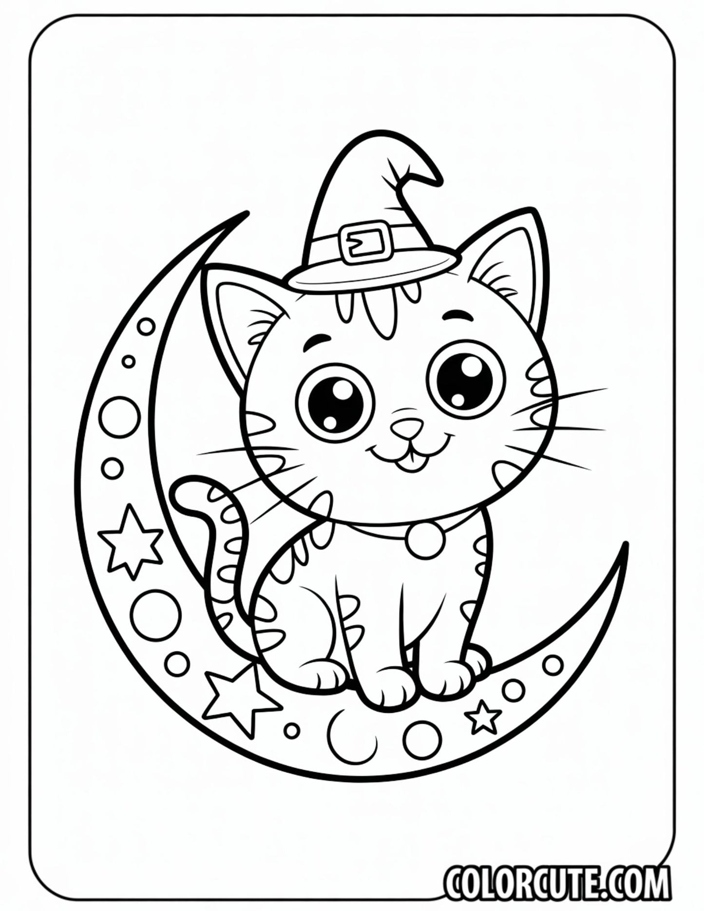 Spooky Cat Coloring Pages | Free PDF Printables