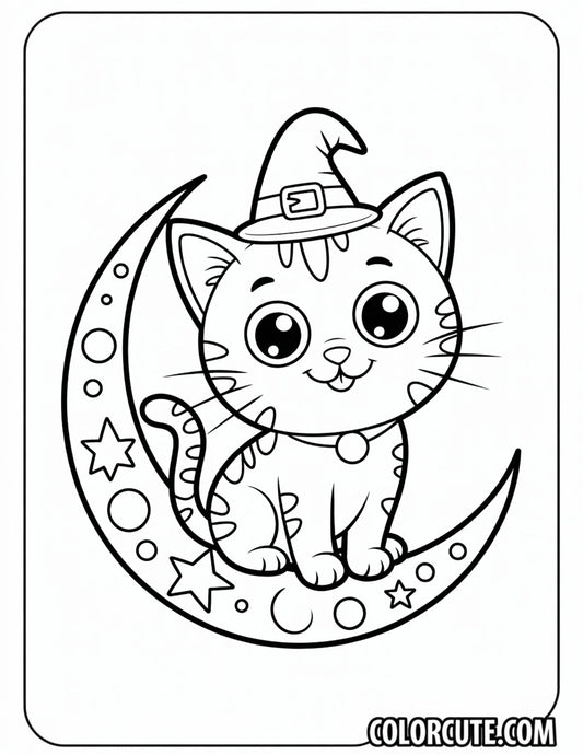 Spooky Cat Coloring Pages | Free PDF Printables