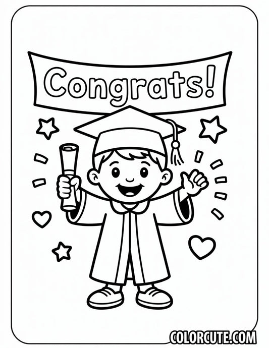 Graduation Preschool Coloring Pages | Free PDF Printables