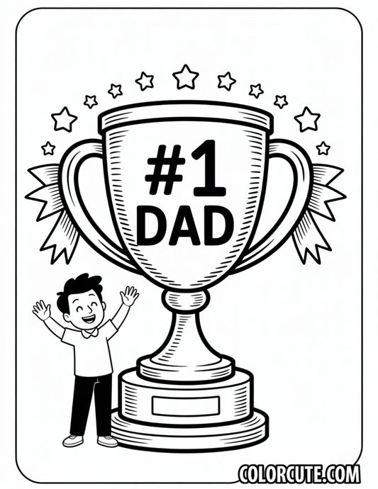 Number 1 Dad Coloring Pages | Free PDF Printables