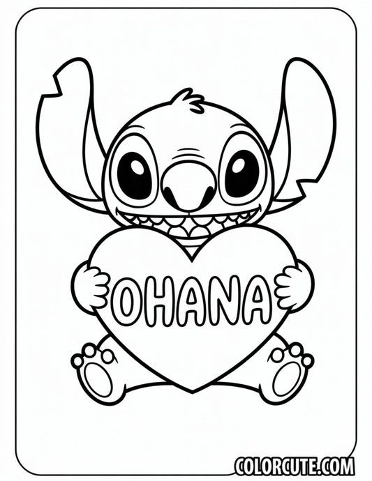 Ohana Stitch Coloring Page | Free PDF Printables